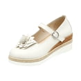 thumbnail image 2 of Norvail Womens Platform Casual Floral Closed Toe Buckle Hollow Out Single Shoes, Comfortable Slip On Spring Summer Walking Flats for Garden Party Travel Daily Wear, 2 of 6