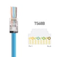 thumbnail image 6 of Cable Matters 100 Pack Shielded Pass Through RJ45 Modular Plugs for Solid or Stranded S/FTP Cable, 6 of 6