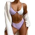 thumbnail image 4 of Maillot de Bain Deux Pièces pour Femmes, Bikini Triangle et String à Nouer sur le Côté, 4 of 4