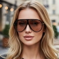 thumbnail image 3 of 2026 New Model Personalized Large Frame Aviator Sunglasses Versatile Street Style Sunglasses European and American Outdoor Sun Protection Vacation Sunglasses for Women, 3 of 10