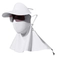 thumbnail image 1 of Klon Four In 1 Summer For Cycling With Long Ice Silk Scarf Full Face Sun Gear For Outdoor Riding Ice Silk Sunscreen Face Full Face Cycling Sunshade Hat Integrated, 1 of 3