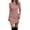 Light Pink, variant on WEAIXIMIUNG Womens Sweater Dress High Collar Long Sleeve Solid Color High Collar Knitted Long Dress