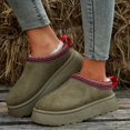 thumbnail image 2 of Nuevo invierno Retro mujer nieve cálido gamuza cuero mocasines perezosos Botas zapatos mujer señora plana Bottine Botas zapatos 2023, 2 of 4
