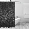 thumbnail image 2 of Honeii Black And White Dotted Print Shower Curtain 72x72in,Bathroom Curtain,Waterproof Fabric Shower Curtain Set with Hooks, 2 of 5