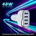 thumbnail image 3 of SUNDA 48W/9.6A USB Fast Car Charger, 4-Ports Car Charger Adapter for Apple and Android Smart-Phones, Car Phone Smart, 3 of 5