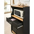 thumbnail image 5 of Pemberly Row Microwave Kitchen Cart in Black Beech, 5 of 5
