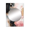 thumbnail image 2 of Designart "Marble Texture Pink and Gold II" Abstract Marble Mirror Wall Decor - Modern Pink Abstract Large Mirror For Wall Art Decor - 40" x 30" Inch, 2 of 5