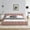 Pink, variant on Queen Size Upholstered Bed Frame with Chenille Fabric, Grounded Platform Bed No Box Spring Needed, Thick Fabric Headboard Solid Frame for Bedroom, Pink