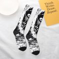 thumbnail image 4 of Daiia Sports Socks Skeleton Wave Artwork Printed Novelty Crew Socks for Men Women Knee High Socks Cotton Socks Soft & Breathable Support Unisex Socks, 4 of 9
