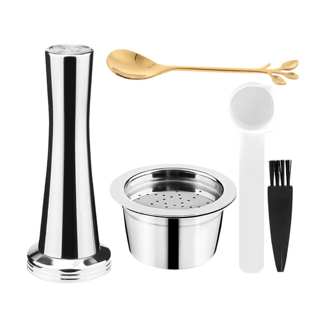 Juego de cápsulas reutilizables de acero inoxidable, ajuste compatible con cápsulas recargables para máquinas de café ALDI Sunnimix vaina de café de acero inoxidable