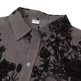 thumbnail image 4 of Playeras Hombre Deportivas Camisa Informal Con Estampado Floral Para Hombre, Camisa De Manga Corta Con Cuello Vuelto, 4 of 5