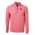 thumbnail image 2 of Men's Cutter & Buck  Heather Red Binghamton Rumble Ponies Adapt Eco Knit Heather Big & Tall Quarter-Zip Pullover Top, 2 of 3