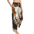 thumbnail image 6 of Salouo Rustic Cow Butterflies Champagne Print Women's Pajama Pants Casual Loose Sweatpants PJs Flowy Pants Drawstring Palazzo for Women Wide Leg Pants Lounge Pajama -Small, 6 of 8