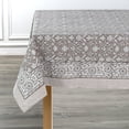 thumbnail image 4 of Mantel Ridhi Taupe rectangular 200 x 300 cm de algodón con estampado floral, 4 of 9