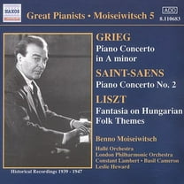 Benno Moiseiwitsch - Plays Grieg/Liszt/Saint-Saens Piano Concertos - Classical - CD