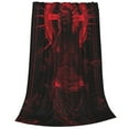thumbnail image 2 of Fuzoiu Red Gothic Skeleton Throne Print Ultra-Soft Micro Fleece Blanket,All Seasons Flannel Throw, Lightweight Blanket for Bed, Sofa, Couch, Movie Night, Camping, and Travel-40"x30", 2 of 7