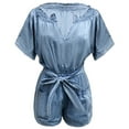 thumbnail image 7 of HBFAGFB Rompers for Women Dressy Denim Shorts Summer Casual Loose Jumpsuit with Pockets Blue Size S, 7 of 7