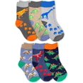 thumbnail image 1 of Jefferies Socks Boy's Dinosaur Pattern Cotton Crew Socks 6 Pack, Multi, 12-24 Months, 1 of 3