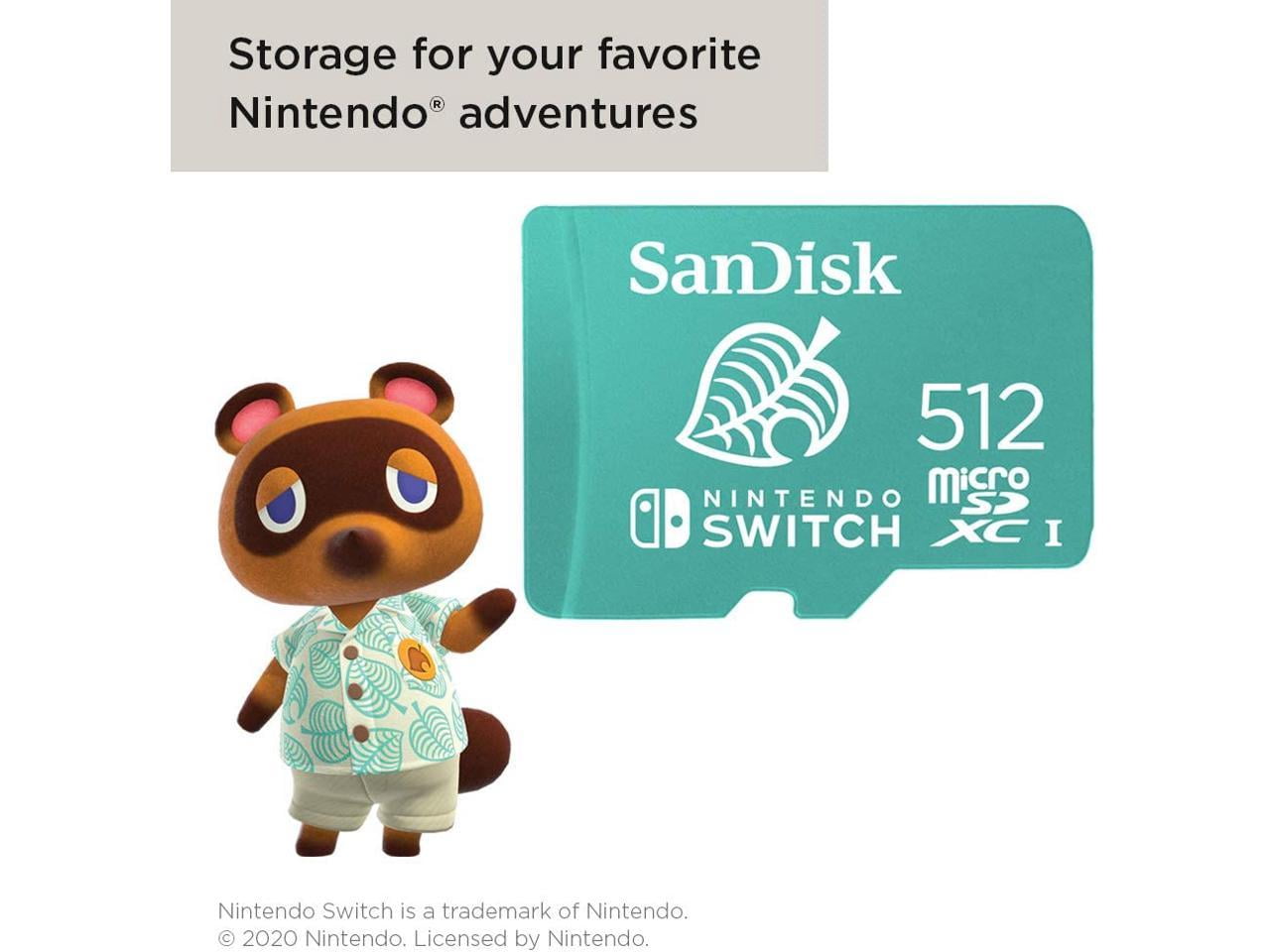 SanDisk 512GB microSDXC Memory Card for Nintendo Switch, Multicolor