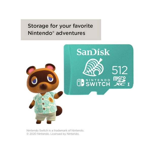 SanDisk 512GB microSDXC UHS-I for Nintendo Switch, Speed Up to
