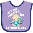 thumbnail image 3 of Inktastic Its My Daddys 1st Fathers Day with Baby and Stars Boys or Girls Baby Bib, 3 of 4