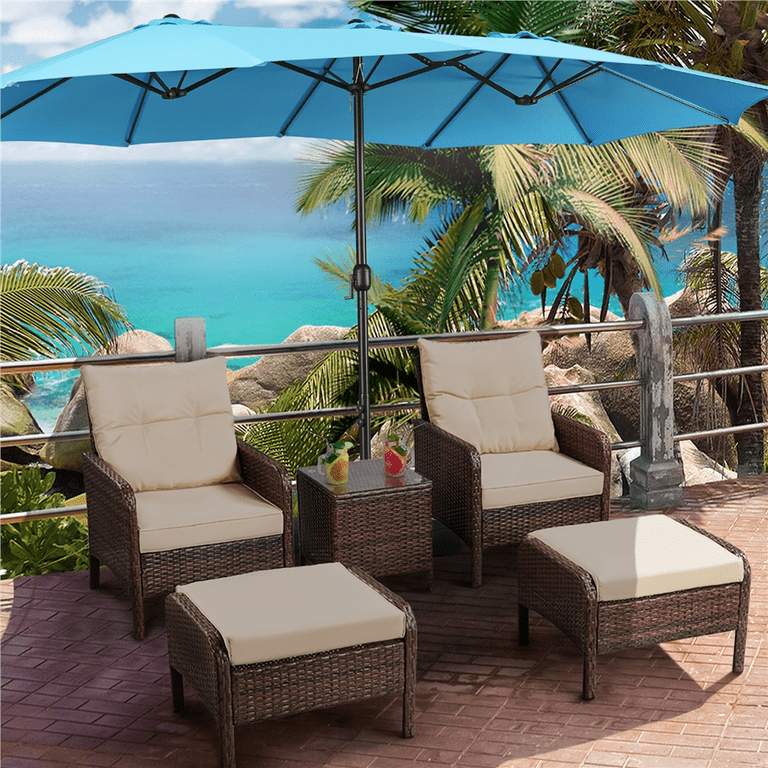 iwicker 15 ft double-sided patio umbrella PURPLE LEAF 15x9ft Rectangular Outdoor Market with Base, Light Grey Suitable for Various Spaces PatioKingdom 15FT Large Patio Umbrella