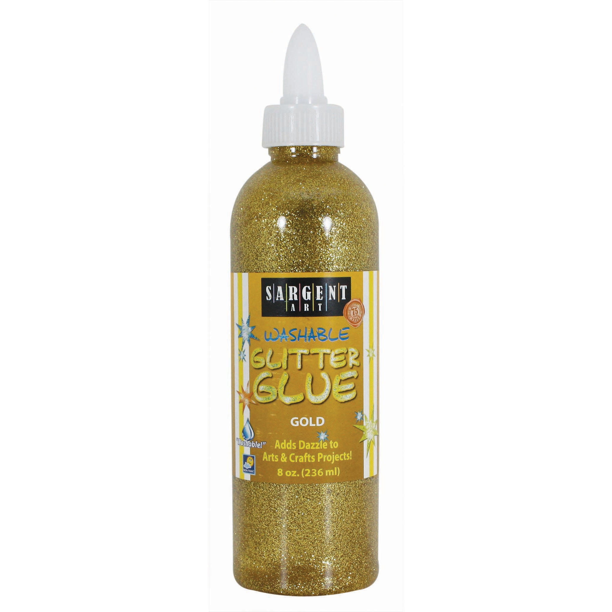 Sargent Art® Washable Glitter Glue, 8oz., Gold, Pack of 6 - Walmart.com