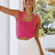 thumbnail image 5 of Moda mujer verano cuello cuadrado sin mangas sólido Casual Tank Top blusa Fridja gh3238, 5 of 9