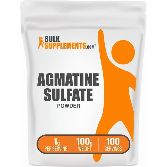 BulkSupplements Agmatine Sulfate Powder - 1g per Serving - 100 Grams (3.5 oz)