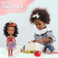 thumbnail image 5 of STPToys Black Dolls with Dress Toys,Reborn Realistic Doll Small Silicone Black Doll Toy with Curly Hair for 2+ Years Old,Birthday Gifts, 5 of 6