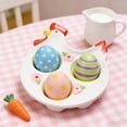 thumbnail image 6 of Shipiny Easter Ceramic Egg Holders, Classic Home Decoration Ornament for Tabletop, Living Room and Easter Holiday Scene Display, E, 6 of 6