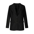 thumbnail image 4 of SDNall Light Weight Blazer for Women Fall Bussiness Casual Blazers Open Front Long Sleeve Work Office Blazer Jacket with Shoulder Pads Fall Fall Clothing Sizes:S-3XL, 4 of 9