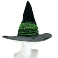 thumbnail image 2 of 3PC Witch Costume Hat Cape Green Gloves Accessories for Halloween Movie Cosplay Props, 2 of 5