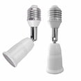 thumbnail image 2 of E26/E27 Standard Medium Light Socket Extender & Adjuster w/Vertical 90Â° Horizontal 360Â°, 100V - 250V, Max 150W 4.5 Inch Extension (Pair), 2 of 4
