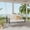 Beige, variant on Euroco 1-Piece Woven Rope Outdoor Swing Sofa with Soft Cushions Seating 2 for Patio, Courtyard and Balcony