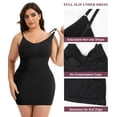 thumbnail image 3 of MANIFIQUE Plus Size Shapewear Slip Dress for Women Under Dress Seamless Tummy Control Smoothing V-Neck Cami Dress, 3 of 6