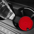 thumbnail image 2 of Car Cup Holder Coaster, 2.75 Inches 4PCS Seat Non-Slip Silicone Cup Holders Embedded in Decoration Coasters, Car Interior Accessories Universal, Boho Flowers Figure, Red, 2 of 5
