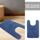 thumbnail image 3 of YSNOOWE 2Ud Alfombrillas Para U Shaped De Coral Fleece Antideslizantes Y Absorbentes En Azul Oscuro, 3 of 7