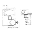 thumbnail image 3 of Peg Machine Head Enclosed Knob Guitar String Tuning Pegs Wear Resistant Knobs Tuning Keys for Electric Guitar Parts, 3 of 8