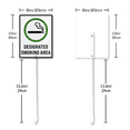 thumbnail image 6 of Caution Safety Sign Designated Smoking Area Sign with Stake 8x12inch Aluminum Outdoor Decoration Sign Rustproof Sturdy Aluminum Sign for Outdoor Use Easy Install Set of 1, 6 of 6