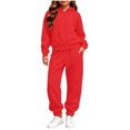 thumbnail image 3 of Lmnyox Kid's Clothing Sets Hoodies and Joggers Sets with Pockets 2 Pieces Winter Tracksuit for 2-14 Years, 3 of 6