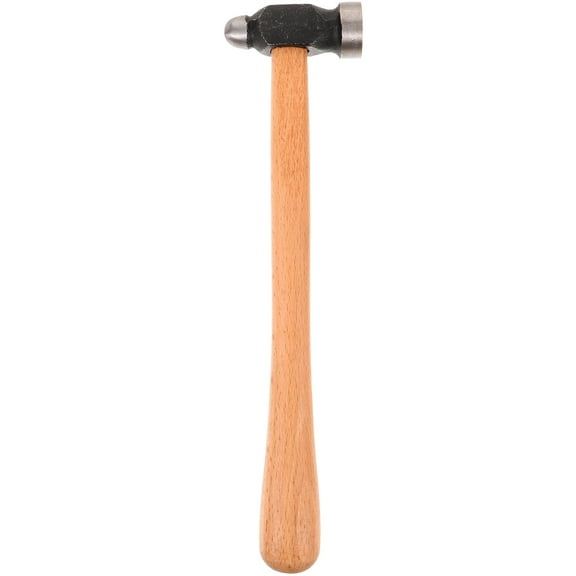 Round Head Wooden Handle Hammer Installation Hammer Gavel Mini Hand Hammer Round Head Mallet Iron 26.60X6.40X3.00CM