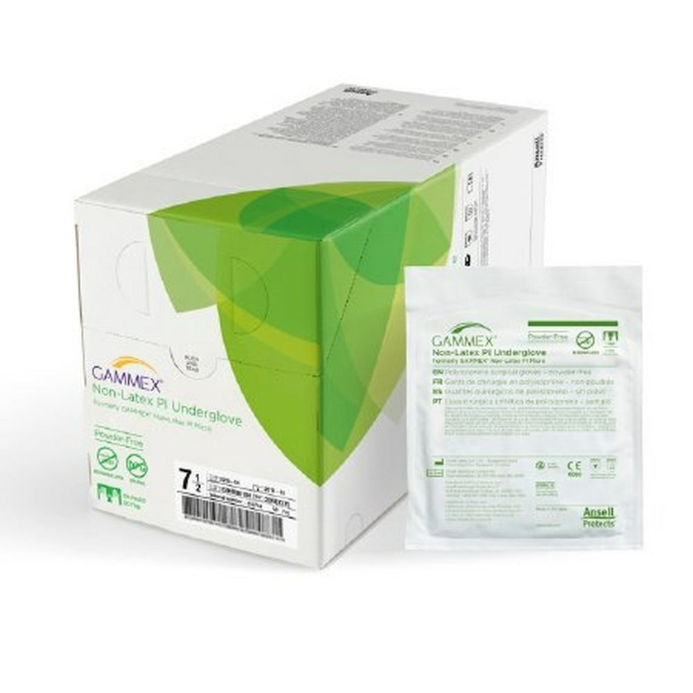 Surgical Glove GAMMEX NonLatex PI Underglove Sterile Green Powder Free