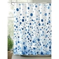 thumbnail image 2 of Boanket Polyester Fabric Blue Polka Dot Shower Curtain, Modern Art Abstract Watercolor Dot Waterproof Bathtub Curtain Bathroom Decor Set with Hooks 36 x 78 Inches,, 2 of 6