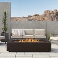thumbnail image 2 of Real Flame Aegean 70-inch Rectangle Steel Propane or Natural Gas Fire Pit Table in Dark Bronze, 2 of 11