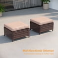 thumbnail image 7 of ACEGOSES 5-Piece Patio Sofa Set Brown Rattan Outdoor Furniture Set Three-Seat Sofa Ottomans Suiting Backyard, Poolside and Patio,Sand, 7 of 7