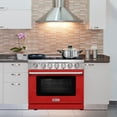 thumbnail image 6 of KOSTCH 36in Freestanding Liquid Propane Gas Range with 6 Sealed Burners and 6 Cu. ft Oven, Stainless Steel in Red, 110V, 6 of 9
