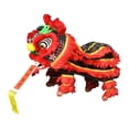 thumbnail image 3 of Dualoai Chinese New Year Marionette Lion Toy, Spring Festival Decor Toy w/ Strings & Rod Black Red, 3 of 9