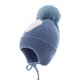 thumbnail image 3 of Bienvenido Love Gorro de punto para bebé con bola de pelo, protección para los oídos y gorro infantil calentito de terciopelo, 3 of 5