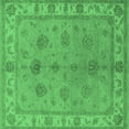 thumbnail image 1 of Ahgly Company Indoor Square Oriental Emerald Green Industrial Area Rugs, 6' Square, 1 of 4